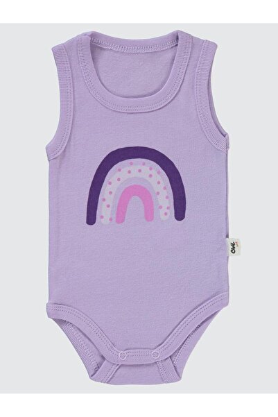 Civil Baby Rainbow Printed 1-36 Months Snap-On Badi - Lilac 9-12 Months