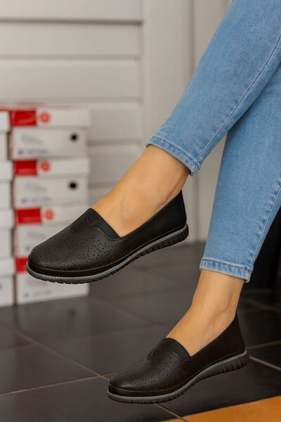 Saraypark Kadın Siyah Anne Tipi Ortopedik Ayakkabı