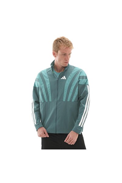 adidas HZ3691-E Adızero A Jkt M Ανδρικό αδιάβροχο-R &amp; uuml; Πράσινο