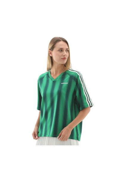 adidas JW6022-K Γυναικείο μπλουζάκι Linear Tee Πράσινο