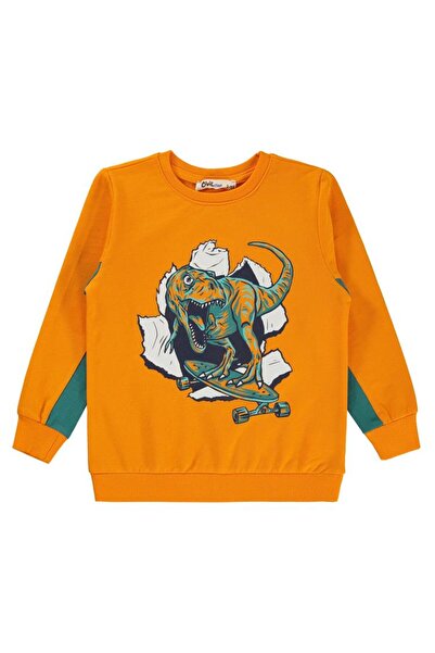 Civil Boys سويت شيرت ديناصور مطبوع للأعمار من 2-5 سنوات - برتقالي للأعمار من ...