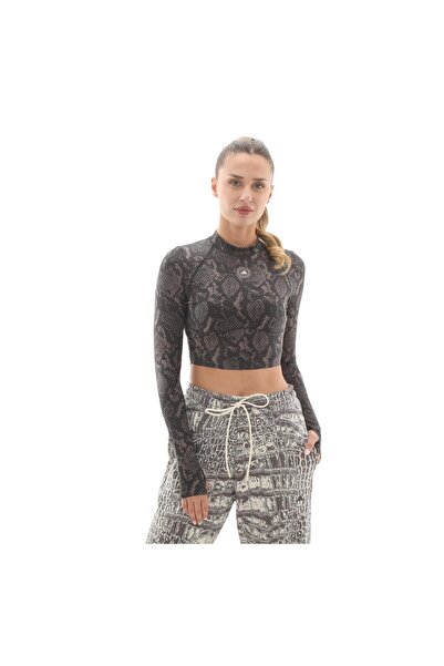 adidas JW4567-K By Stella Mccartney Training μακρυμάνικο γυναικείο μπλουζάκι γκρι