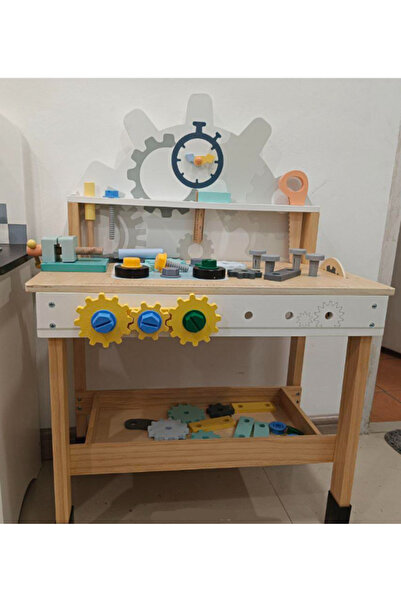 Generic Kids Tools, Wooden Play Workbench With Tool Set, Wooden Construction Toy For Kids