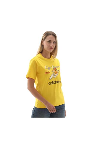 adidas Jy0280-K Cyclone Tee Women's T-Shirt Yellow