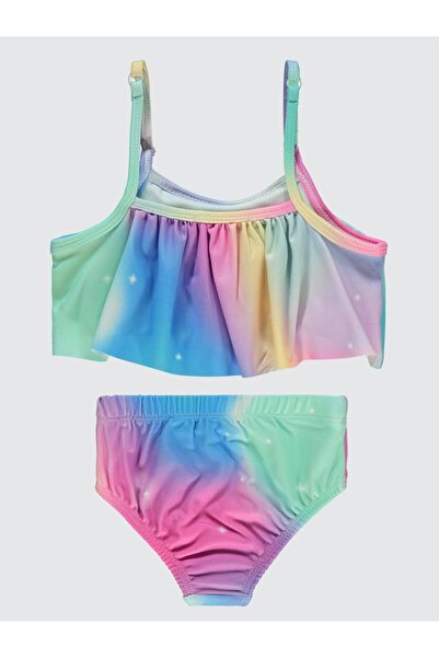Civil Girls Batik Desen 2-12 Yaş Mayo Set - Mavi4-5 Yaş