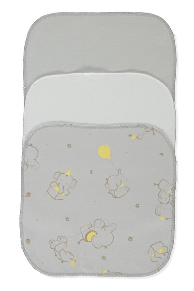 Bebetto Interlock Wipes 3 Pack (Little Elephant) Gray