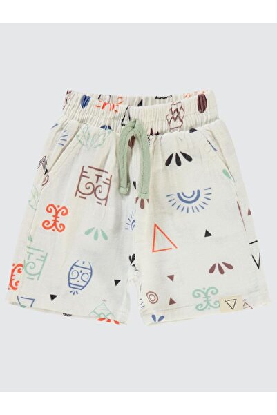 Civil Boys Pantaloni scurți cu imprimeu etnic pentru 2-5 ani - Verde