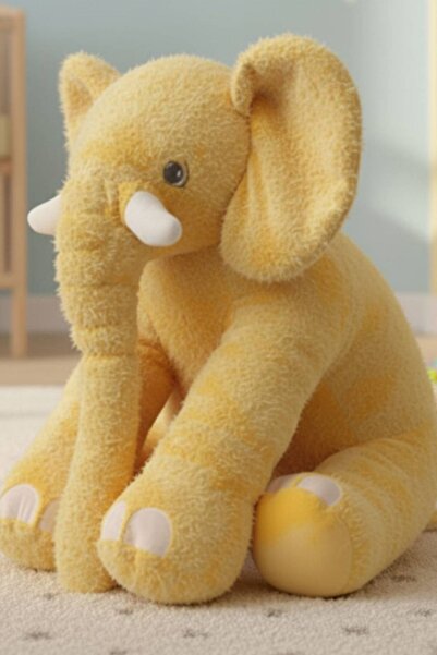 Solemia Uyku ve Oyun Arkadaşım - Jumbo 90 cm Peluş Fil – Bebek ve Çocuk Oyuncağı