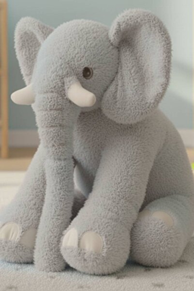 Solemia Uyku ve Oyun Arkadaşım - Jumbo 90 cm Peluş Fil – Bebek ve Çocuk Oyuncağı