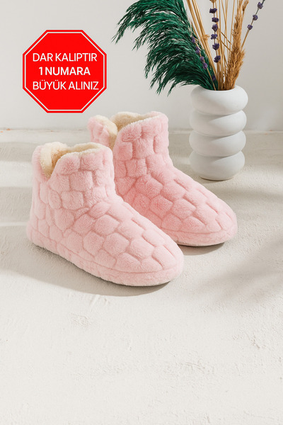 Genel Markalar SARMAL PELUŞ KIŞLIK KADIN EV BOTU PANDUF