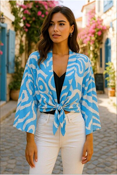 BERAY COLLECTİON Tie-Up Casual Sleeve Jacket