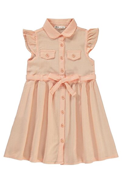 Civil Girls Kız Çocuk Elbise 6-9 Yaş Somon