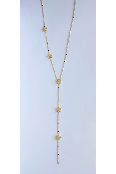 Butik Zirkon Taşlı Çelik Y Kolye