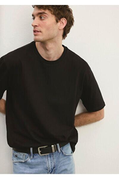 Mavi Μαύρο μπλουζάκι με λαιμόκοψη