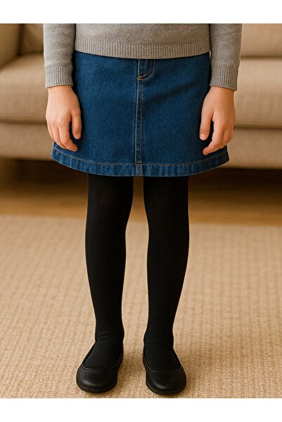 Civil Girls Mikro punčochové kalhoty pro děti 2-12 let - černé 10-11 let