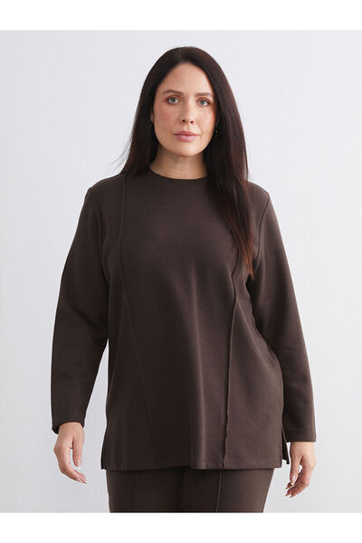 LC Waikiki Γυναικείο φούτερ με λαιμόκοψη μεγάλου μεγέθους