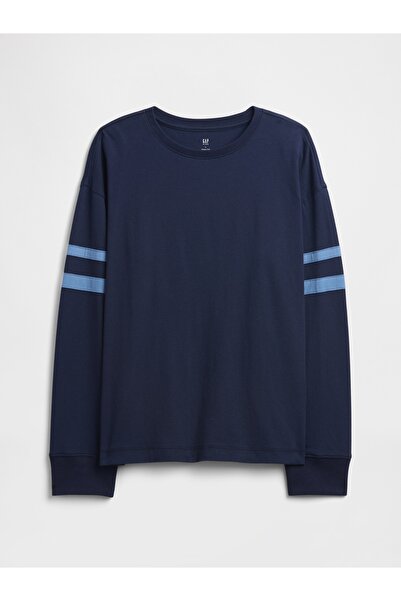 GAP Erkek Çocuk Lacivert Vintage Soft Relaxed Varsity T-Shirt