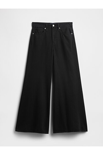 GAP Kadın Siyah Washwell Wide Leg Pantolon