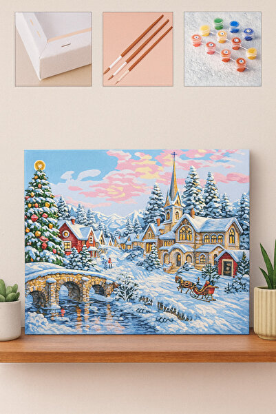 ORENDA HOBİ SANAT SAYILARLA BOYAMA Sayılarla Boyama Seti Yeni Yıl