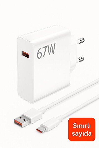 Adeyo Store 67W Hızlı Şarj Aleti | Type-C & USB Çıkışlı Laptop – Telefon – Tablet Uyumlu Akıllı Güvenlik Çipli