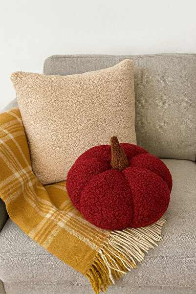 Madame Clean Home 100% Natural Teddy Decorative Pumpkin Cushion/Pillow