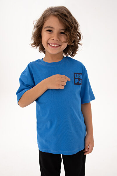U.S. Polo Assn. Erkek Çocuk Koyu Mavi Bisiklet Yaka Tişört 50314961-VR032