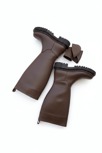 DURUNUN BUTİĞİ Cizme casual pentru femei Dulanca maro cu fermoar lateral