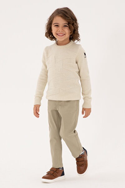 U.S. Polo Assn. Erkek Çocuk Açık Haki Kanvas Pantolon 50317183-VR183