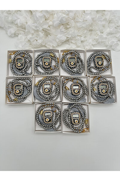 lenagiftworkshop 10 adet Mevlid-Hac-Umre Hediyelik Taşlı Zikirmatik Ve Tesbih...