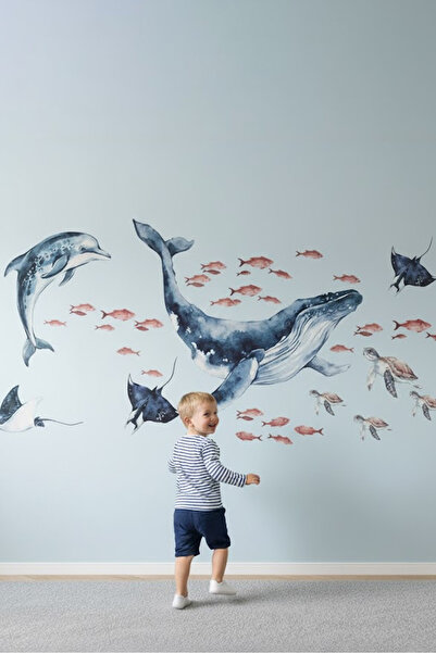 Kt Grup Underwater World Ocean Creatures Wild Life Wall Sticker Set