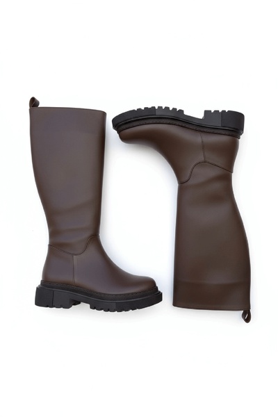 DURUNUN BUTİĞİ Cizme casual pentru femei Dulanca maro cu fermoar lateral