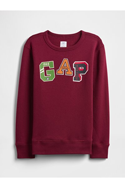 GAP Erkek Çocuk Kırmızı Logo Sweatshirt