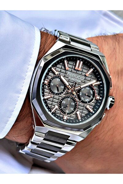 Ferrucci Function FCF.13605FM.05 Çelik Kordon Erkek Kol Saati