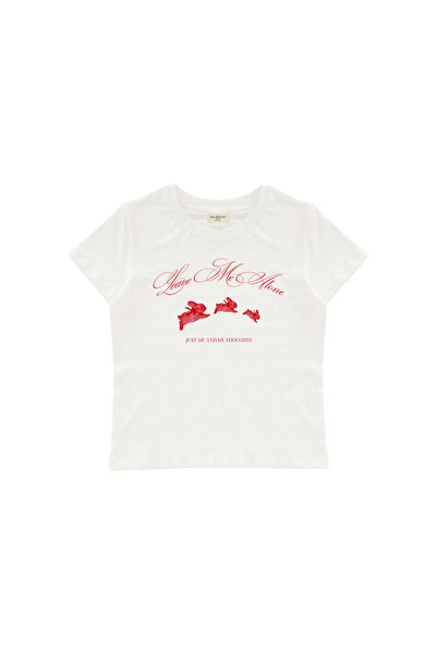 lethestudios Μπλουζάκι με στάμπα  "Leave Me Alone " και σχέδιο κουνελιού, τύπ...