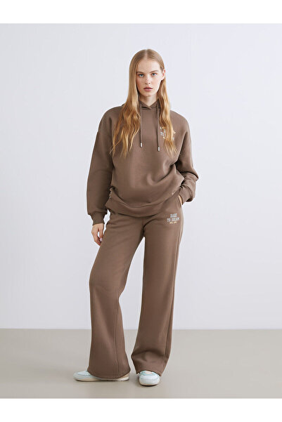 LC Waikiki Γυναικεία φούτερ με ελαστική μέση με φαρδιά στάμπα