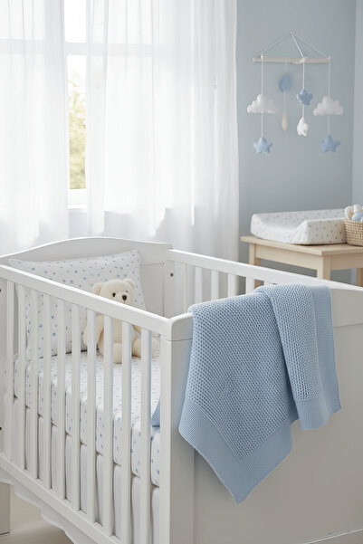 NEŞELİ HOME بطانية أطفال ناعمة من ليفا مقاس 80×100 سم، بطانية أطفال محبوكة با...