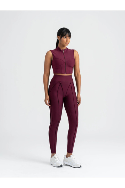 lismina Sculpt Line Mürdüm Rengi Dikiş Modelli Spor Tayt