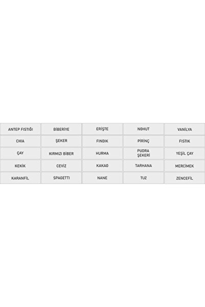 Altınuç Art Design Kişiye Özel Baharat Kuruyemiş Kavanoz Etiket Sticker 25 Ad...