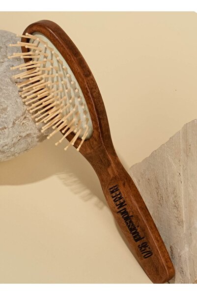 Efsoon Organics Βούρτσα μαλλιών από ξύλο οξιάς, μέγεθος τσάντας, για κορίτσια, φυσικό, φιλικό προς το περιβάλλον, μασάζ μαλλιών, Vegan, αντιστατικό