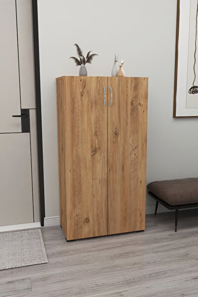 IRMAK DÜNYASI 2 Kapılı Çok Amaçlı Dolap Ayakkabılık Dolabı Dolap 2 Kapaklı 4 Gözlü Ayakkabılık