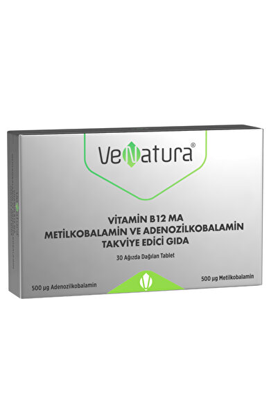 VeNatura Vitamin B12 Ma Methylcobalamin and Adenosylcobalamin 30 Tablets - (Exp: 11/2027)