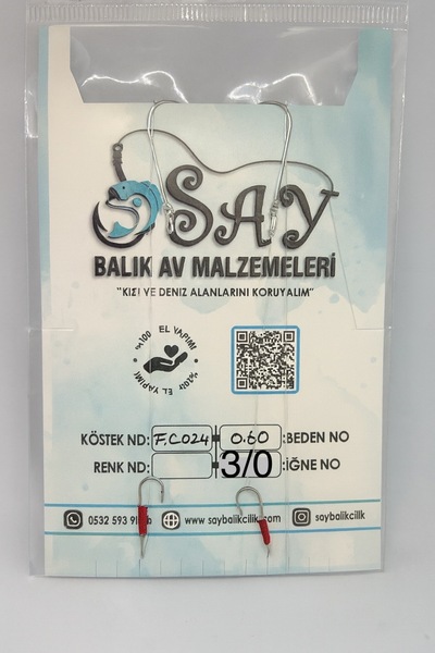 SAY Balıkçılık Uzun Olta Canlı Sardalya Takımı – Hazır Köstekli İğne Seti