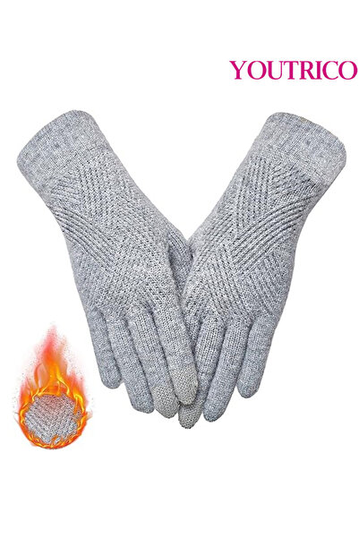 Youtrico قفازات شتوية للرجال والنساء - قفازات محبوكة دافئة للطقس البارد للجري...