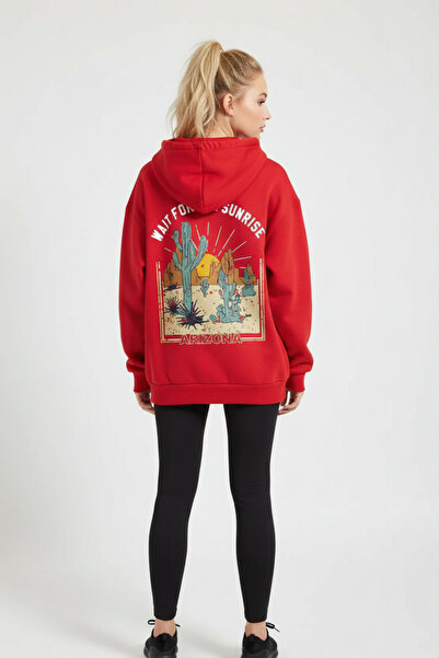 UNCİA OUTDOORS Φούτερ Unisex με στάμπα Arizona και κουκούλα, σε μεγάλο μέγεθος