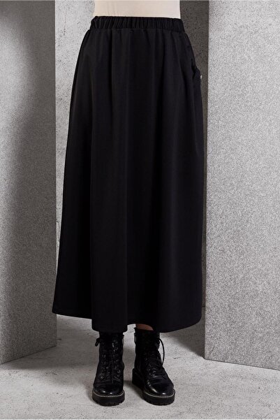 Alvina 60631 Model Elastic Waist Tracksuit Skirt