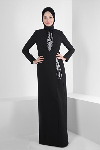 Alvina PUL PAYET DETAYLI KEMERLİ ABİYE ELBİSE 50376