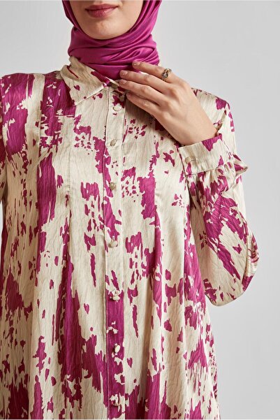 Alvina Patterned Satin Tunic 45429