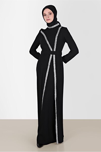 Alvina Taşlı Şerit Detaylı Abiye 50202