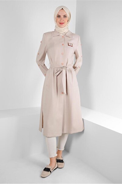 Alvina GÖMLEK YAKA KUŞAKLI TRENÇKOT 10779