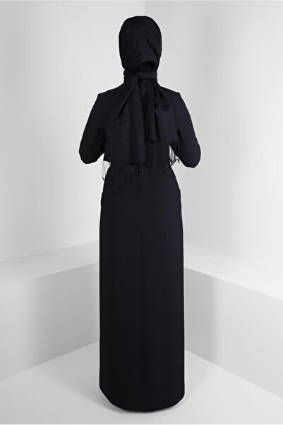 Alvina TAŞ İŞLEMELİ ZİNCİR DETAYLI ABİYE ELBİSE 50381